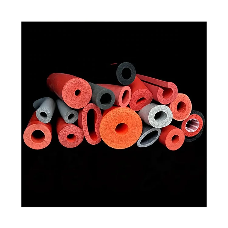 Smooth surface soft insulation 5mm foam rubber tube silicone sponge tubing