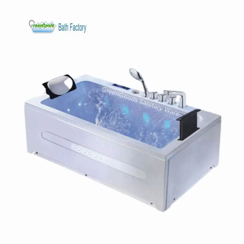 Низкая цена 1700 мм 2 сторонняя юбка акриловые гидравлическая массажная ванна с ТВ