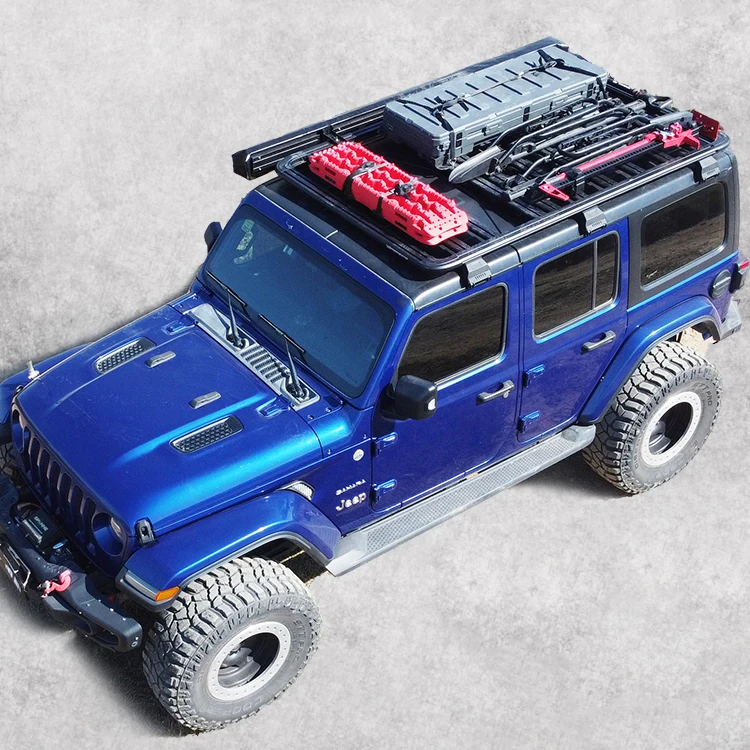 Оптовая продажа аксессуары для внедорожника 4x4 Алюминиевая багажная стойка на крышу Jeep Wrangler Gladiator