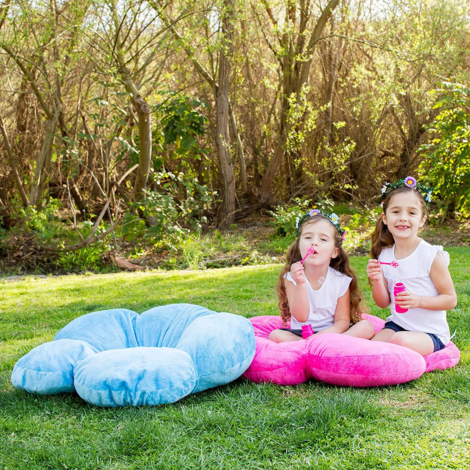 SIPEIEN Kids Floor Pillow Girls Flower Pillow Soft Comfortable Tatami Floor Pillow for Indoor and Outdoor