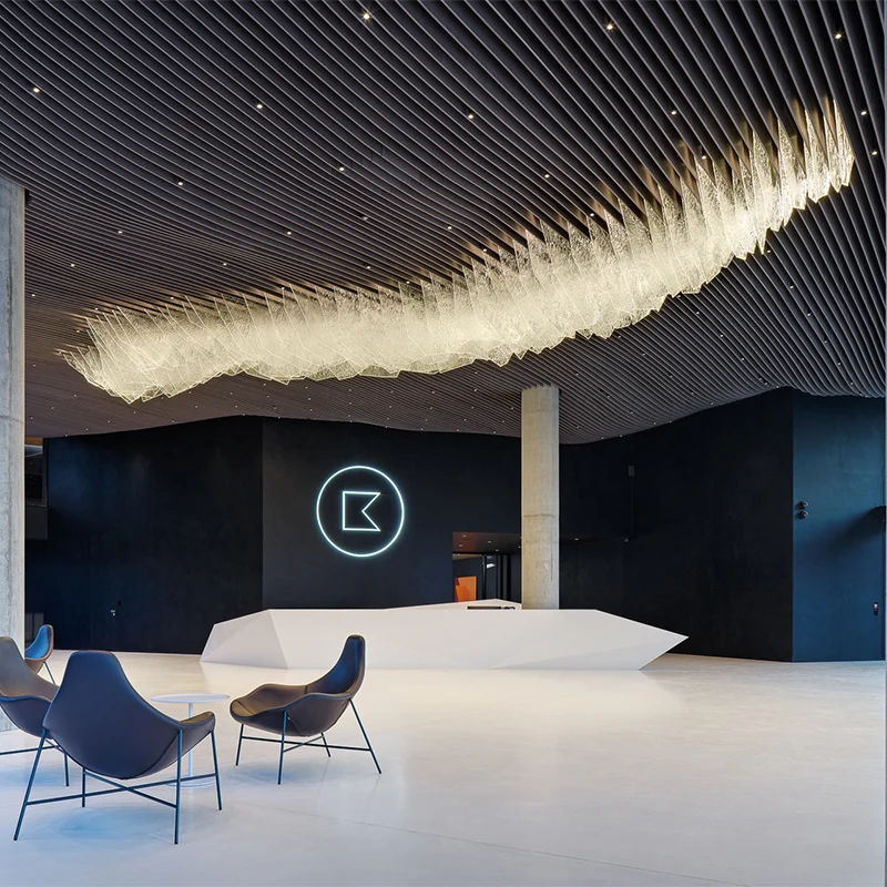 Custom made hotel lobby hall LED luxury glass art deco extra large chandelier for hotel lounge club hotel lighting