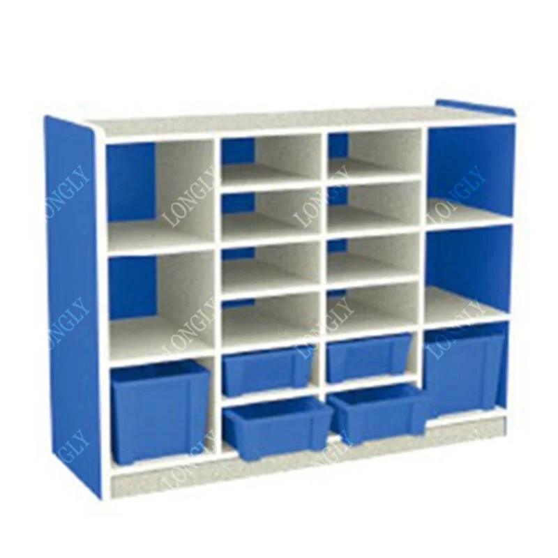 Durable Cheap price wooden kids toys Shelves for kindergarten