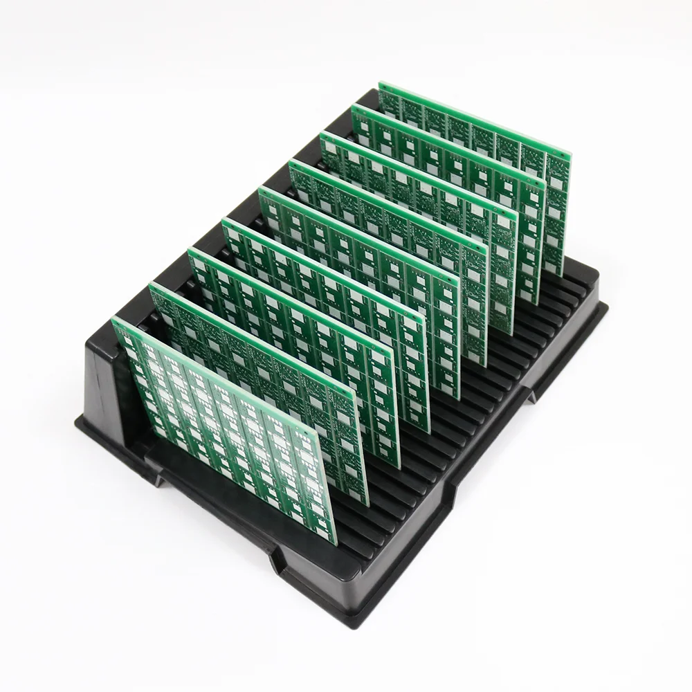 Q-PR3L industrial conductive plastic holder PCB storage rack black antistatic ESD pcb rack