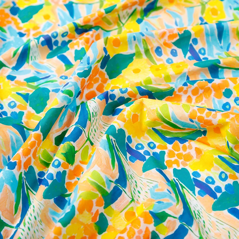 Customized Soft Comfortable 100% cotton twill fabric floral printed fabrics for women and baby clothing