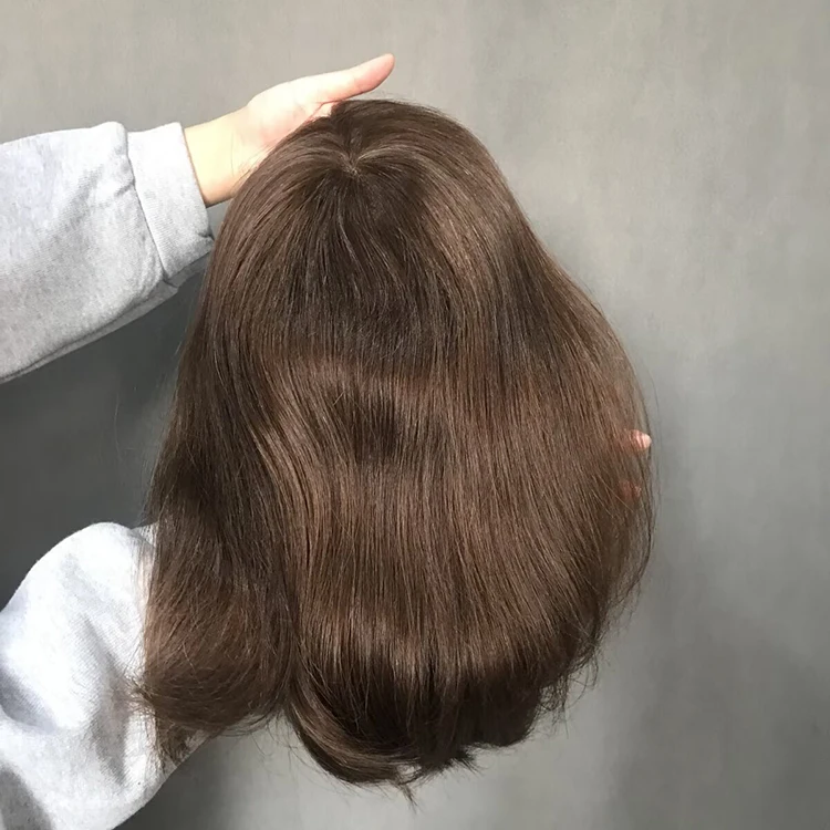 Glueless Silk Top Silicone Medical Wig Replacement European Human Hair For Alopecia Or Cancer Medical Prothesis Wig For Women