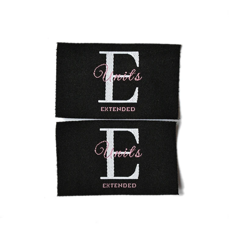 Factory Custom Woven Label Clothing Name Logo Fabric Sew On Labels