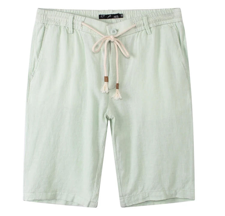 2021 Summer Linen mens shorts bright color Pink shorts for Man