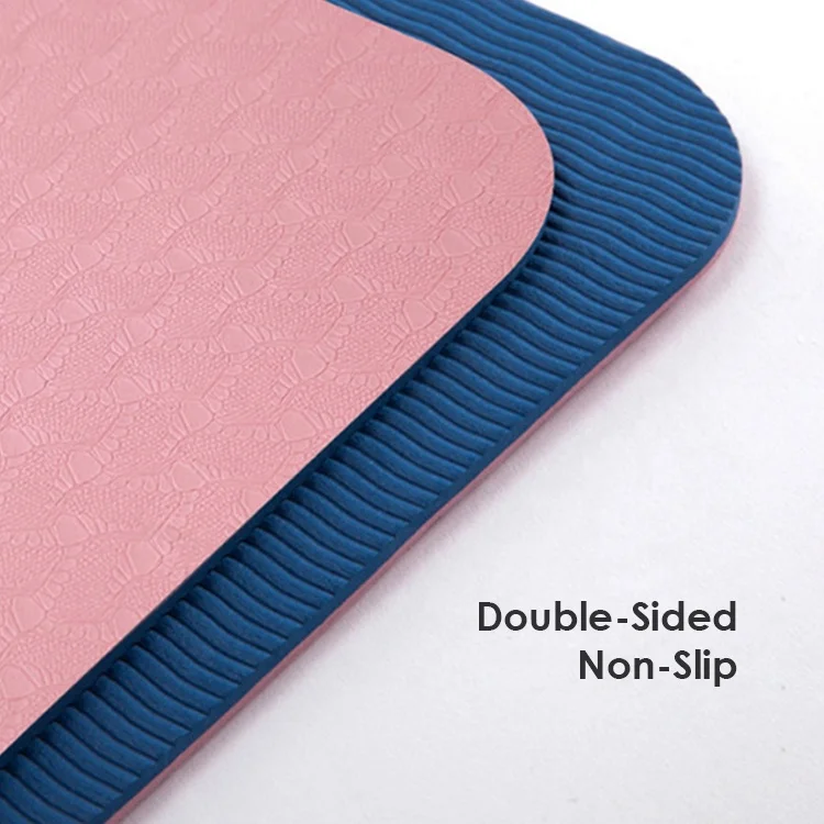 ZHOYA SPORT Custom Logo Exercise Anti Slip Eco Friendly Double Layer TPE Yoga Mat Light Weight Home Gym Yoga Mat