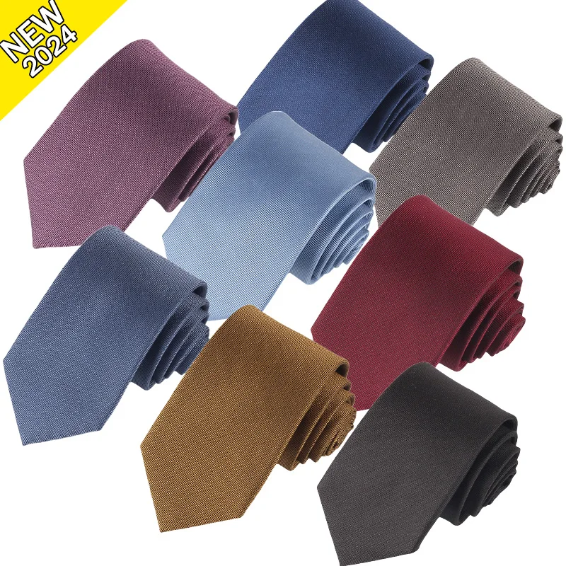 2024 Hot Selling Chinese/Best Business Woven Jacquard Ties High Quality Custom Logo Solid Classic Neck Ties For Fashion Men