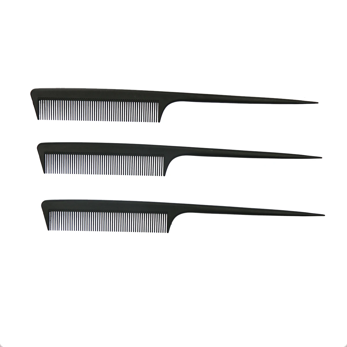 
Custom private label straight hair comb carbon fiber tip tail comb dyeing hair comb 