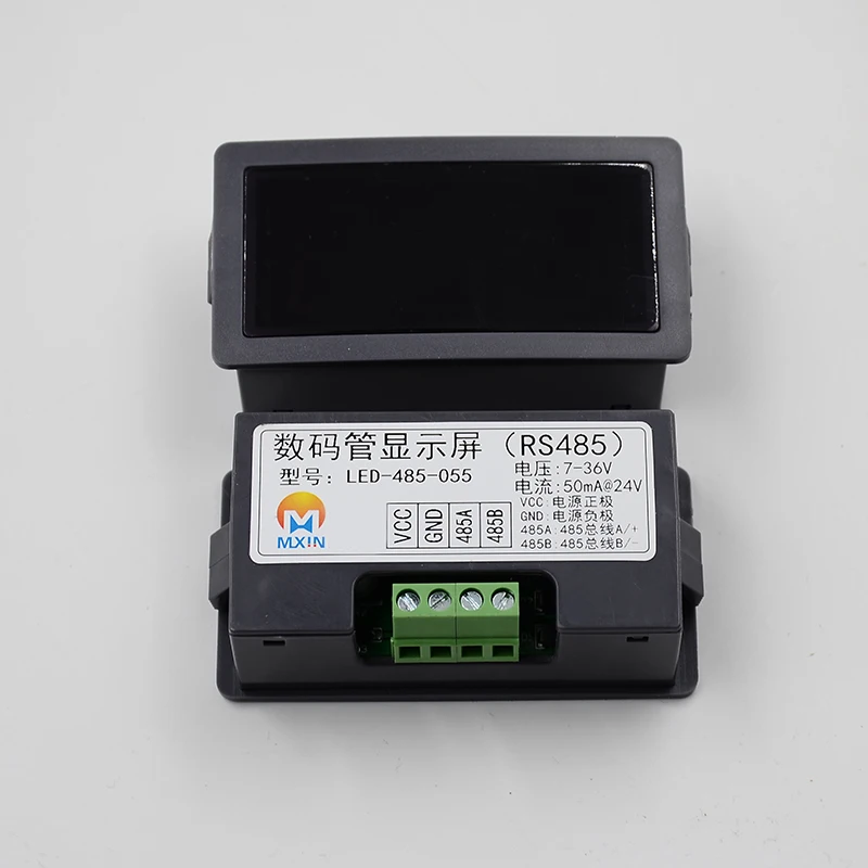 Professional LED Digital Tube Display with RS485/RS232/TTL Interface, Modbus RTU/ACSII Communication 3-Digit Red/Blue Display