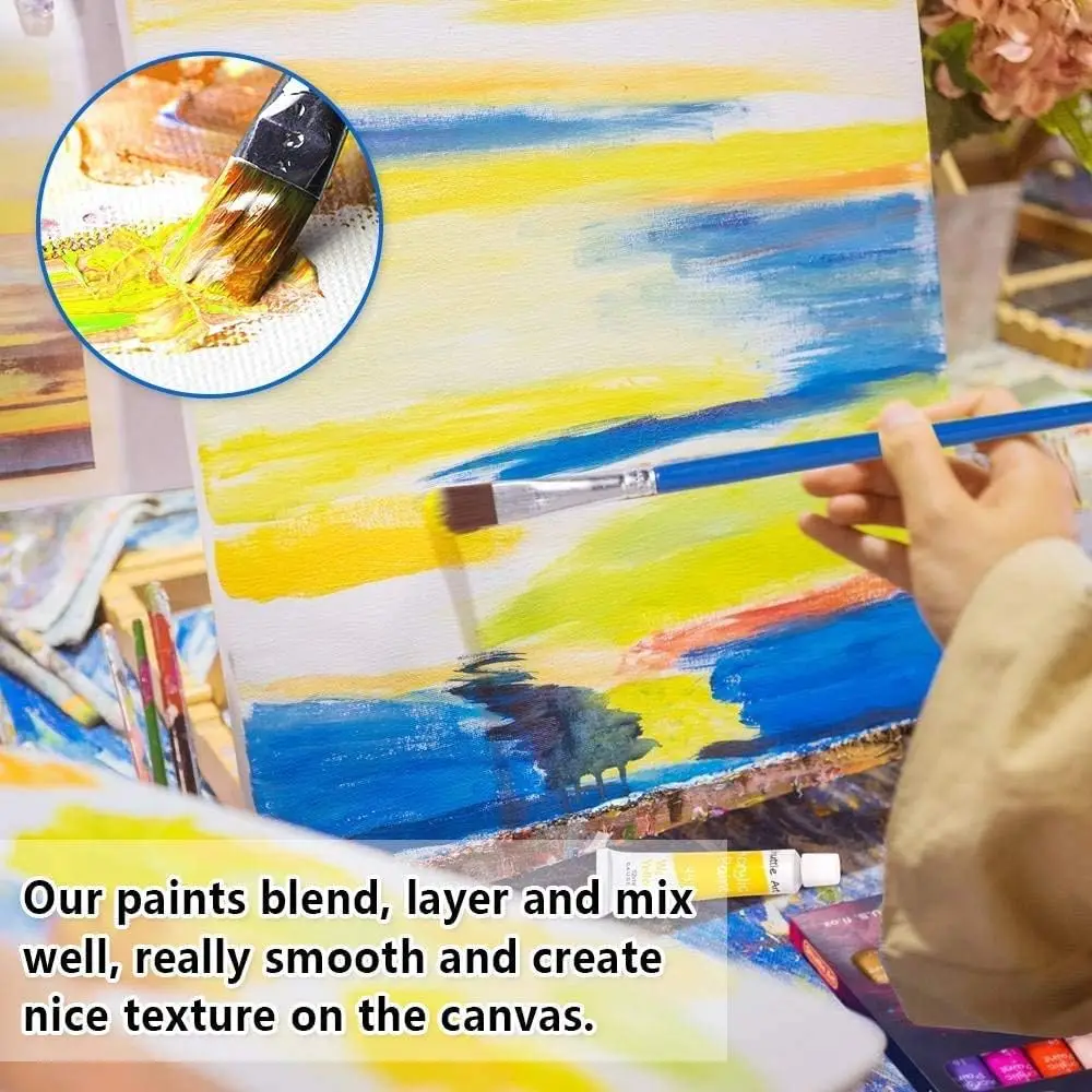 Low Cost Wholesale Variety Of Color Oil Paints Acrylic Paints Rich Pigment Color Non Toxic for Children