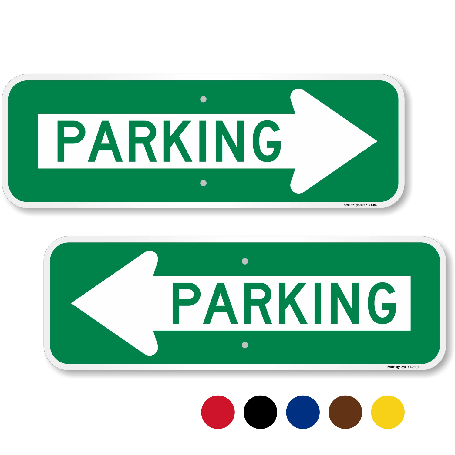 outdoor parking arrow sign board