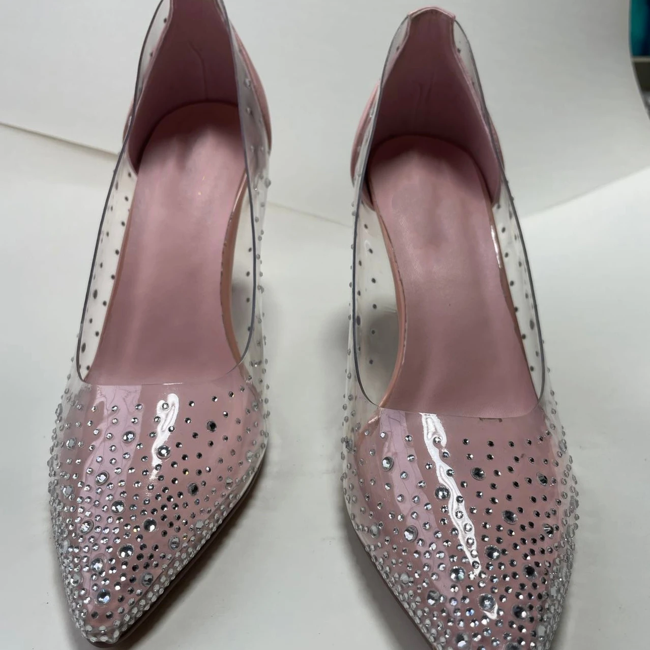 Universe S102 Transparent PVC Crystal  Women Pu pumps High heeled  Women Dress Shoes Wholesale