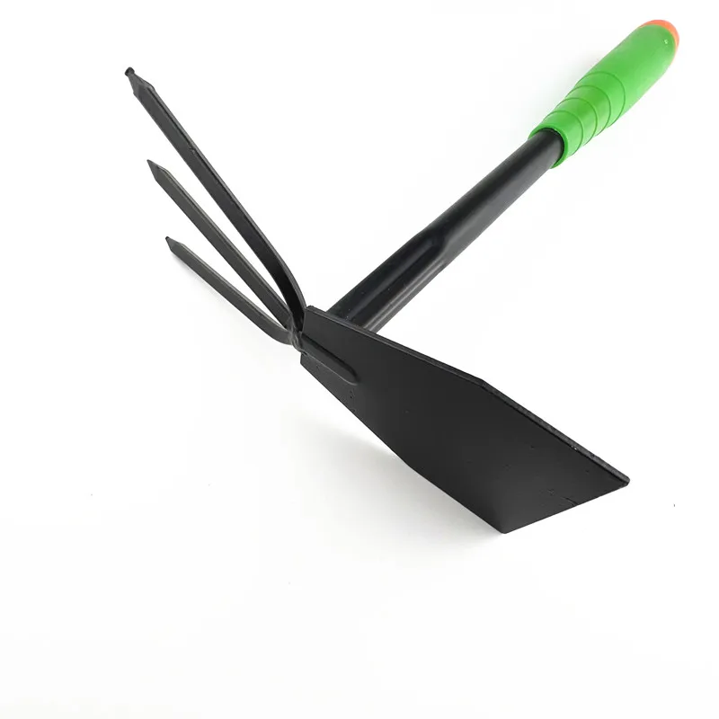 High Quality Steel Alloy Multifunction Spade Rake Fork Shovel Hoe Digger Garden Tool Set With Plastic Handle
