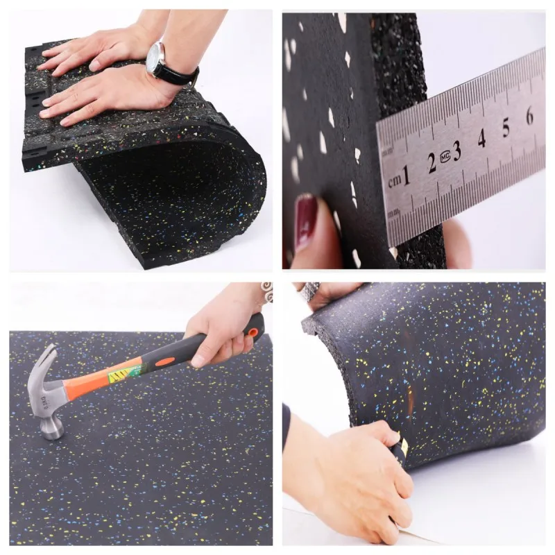 High Density Interlocking Gym safe floor indoor pvc vinyl ballet studio dance room flooring composite rubber tile