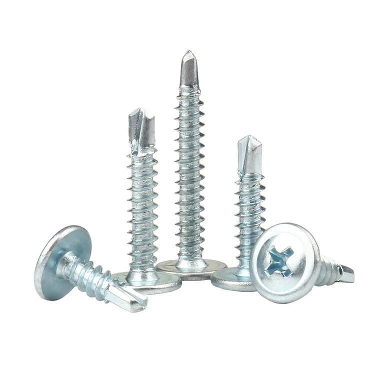 #8 #10 M4.2 M4.8 Galvanised Sheet Metal Self Drilling Screws Phillips Wafer Modified Truss Head Tek Screws