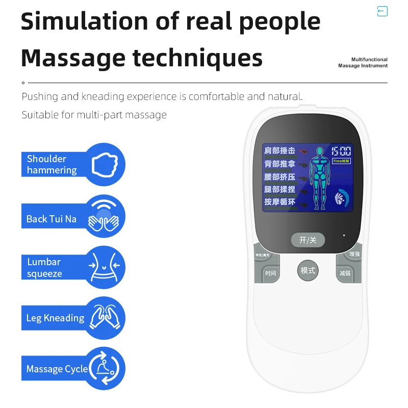 4 Patches Color Screen Intelligent Timing Dual Output All-round Relaxation And Relief Fatigue Multifunctional Massage Instrument
