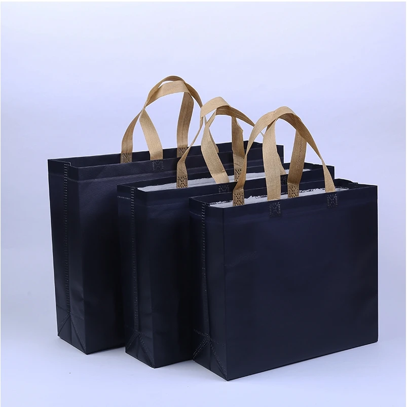 Модная цветная пустая Нетканая сумка, рекламная Экологичная хозяйственная сумка для супермаркетов, с логотипом может быть c