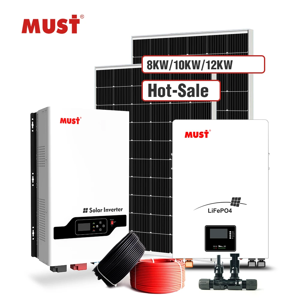 MUST PV3600 PRO гибридный Инвертор солнечной энергии 8 кВт 10 12 с контроллером заряда 100A 200A PV 10000 Вт MPPT для энергетической системы