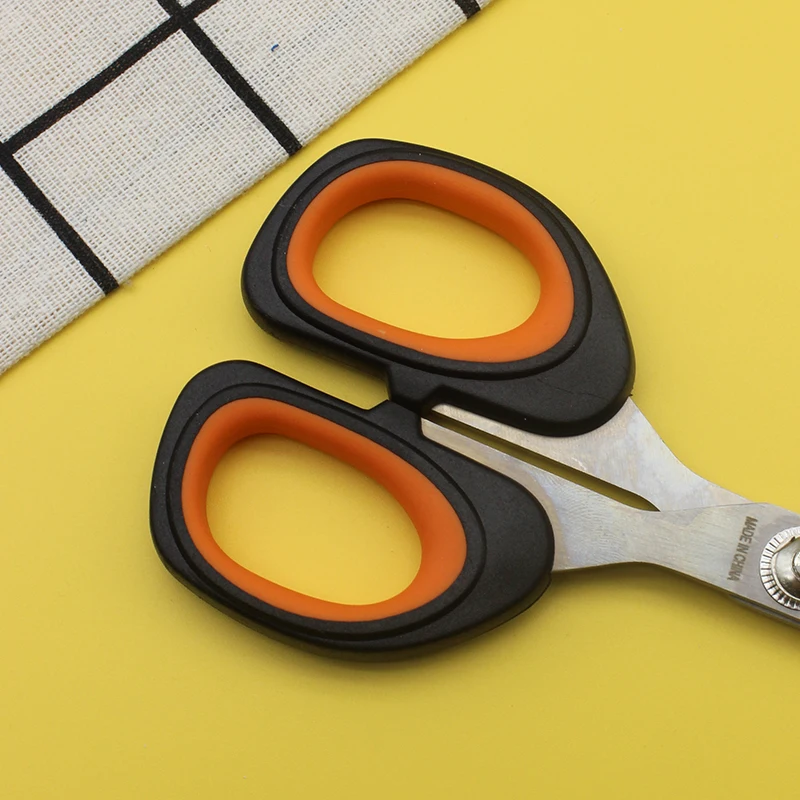 Wholesale Rubber and Plastic Office Scissors Paper-cut Student Scissors Stainless Steel Scissors