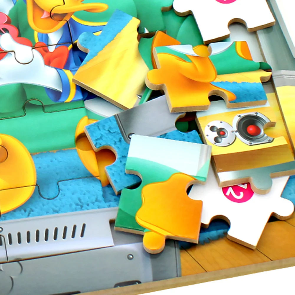 60 Pcs Wooden Puzzle Cartoon Educational Cartoon Jigsaws Basic Puzzle Toys for Kids 2 to 4 Years,5 to 7 Years Woody Puzzle GUBU