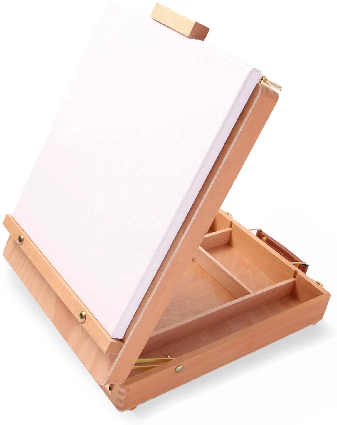 Factory customized student sketch artist studio beech easel with box Portable painting suit