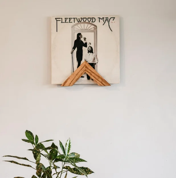 Wooden Record Holder Vinyl Record Display Shelf Wall Mount Vinyl Record Frame Stand Storage