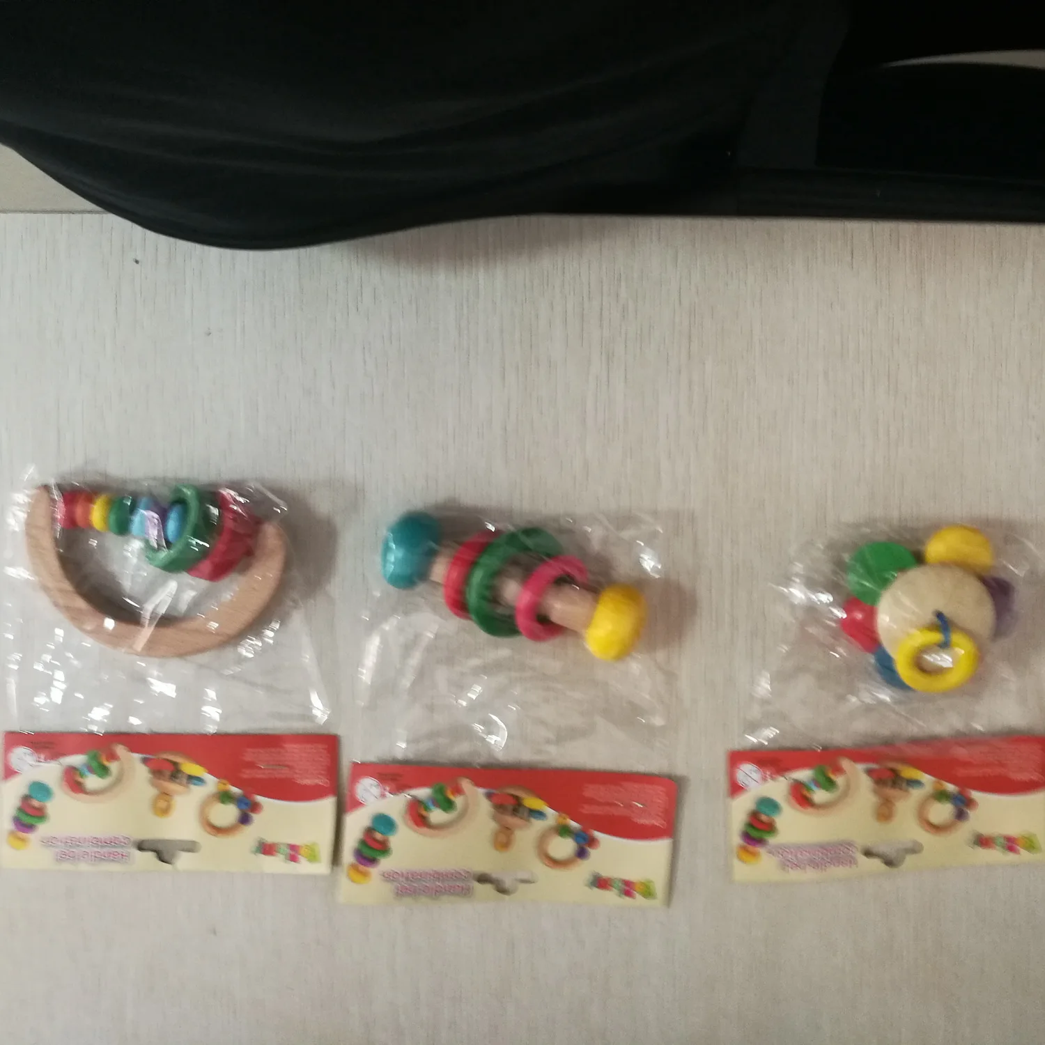 Wholesales wooden Baby hand musical instrument Educational baby wooden Rattle toys for Toddler WRT007