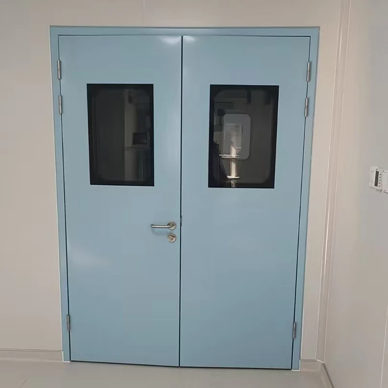 Высококачественные прочные и медицинские стальные внутренние двери больничные с окнами