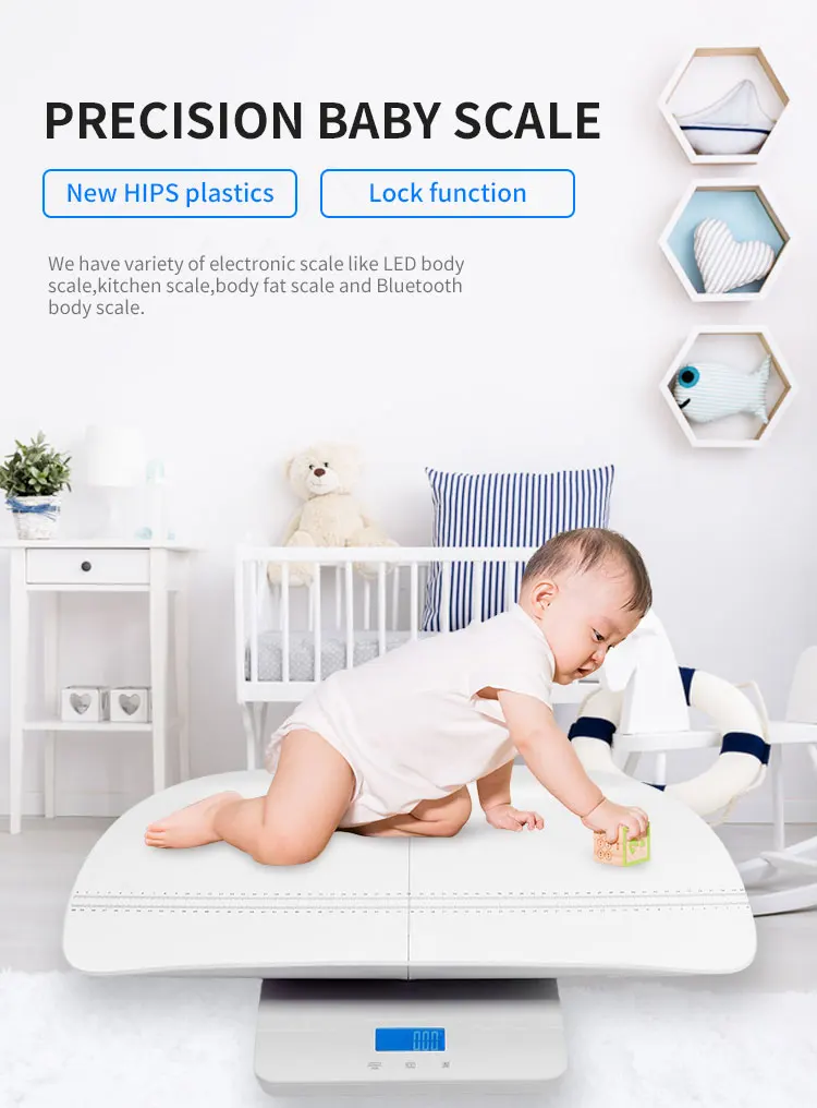 White Removable 100Kg Mother And Baby Electronic Babies Digital Infant Weight Scale