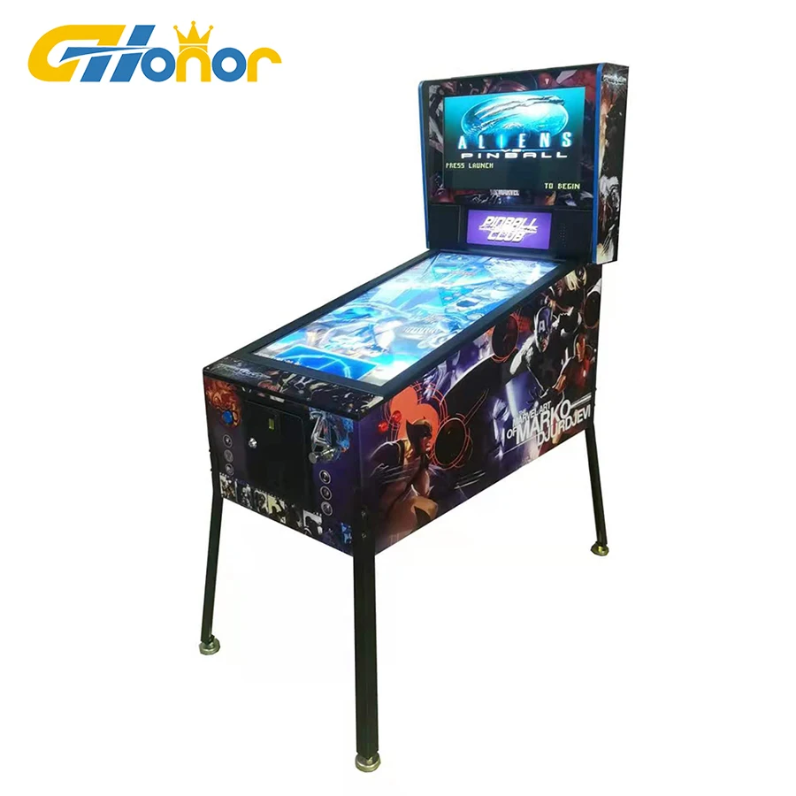 High quality coin operated virtual pinball machine 2 screen virtual home pinball machine home arcade game machine for sale