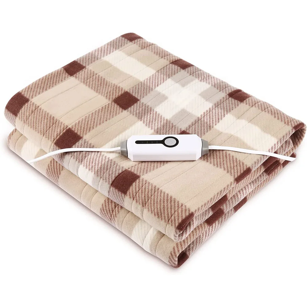 Fleece with 3 Hours Auto Off & 5 Temperature Levels Fast Heating and ETL Certification  Machine Washable Electric Blanket
