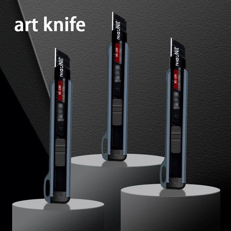 Black Edge Blade Art Knife Multifunctional Industrial-Grade Wallpaper Cutter Household Unpacking Courier Knife