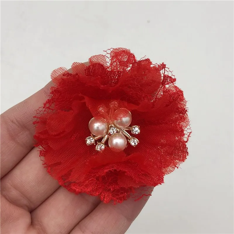 wholesale cheap customized handmade dress making fabric flowers for dresses