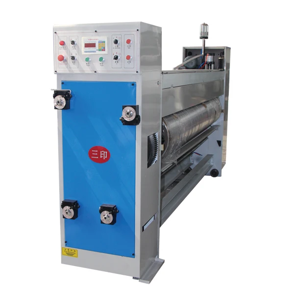 
Flexo ink 4 color printing slotting die cutting automatic corrugated box making machine 