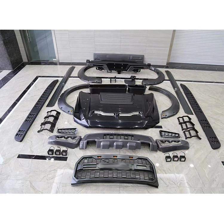 Facelift Front and Rear Bumper body kit For pick up Ford F150 15-17 upgrade to raptor bodykit grille Side Skirts Hood Fender