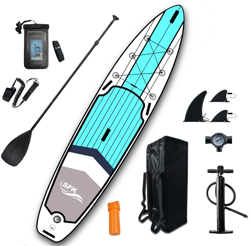 QIBU Customized color windsurf inflatable sup paddle board for sale basic PVC Surfboard Sup Inflatable Paddle Board