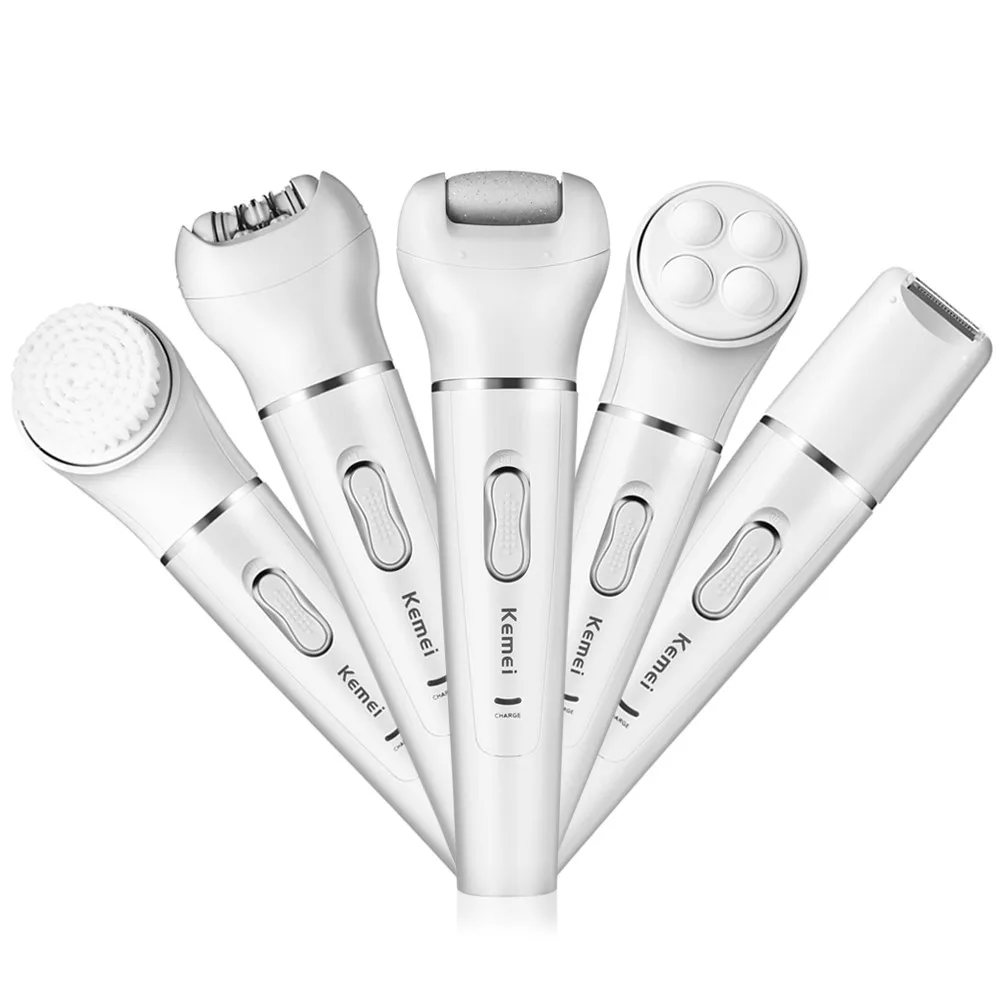 Kemei KM-2199 5 в 1 женский эпилятор для женщин Уход за волосами для ухода за волосами для удаления леди бритвы шерсть прибор электрическое средство для удаления костных наростов для бикини