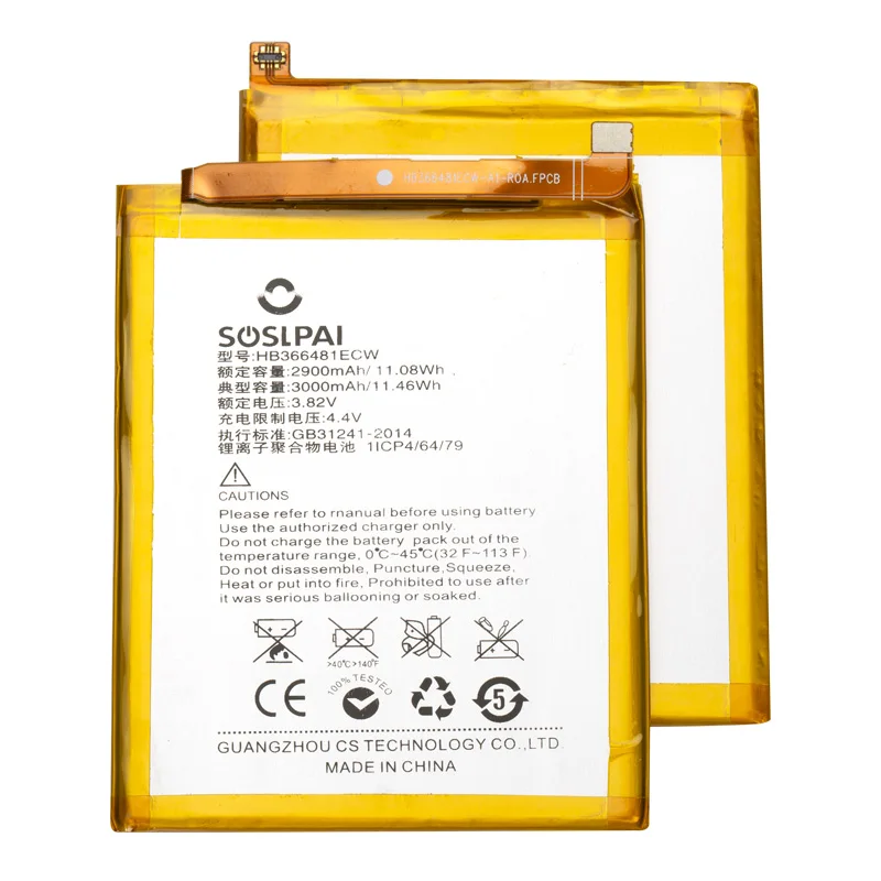 SOSLPAI wholesale price 3000mAh(11.46Wh) cell-phone battery for huawei p9, factory manufacturer aaa batteries for huawei