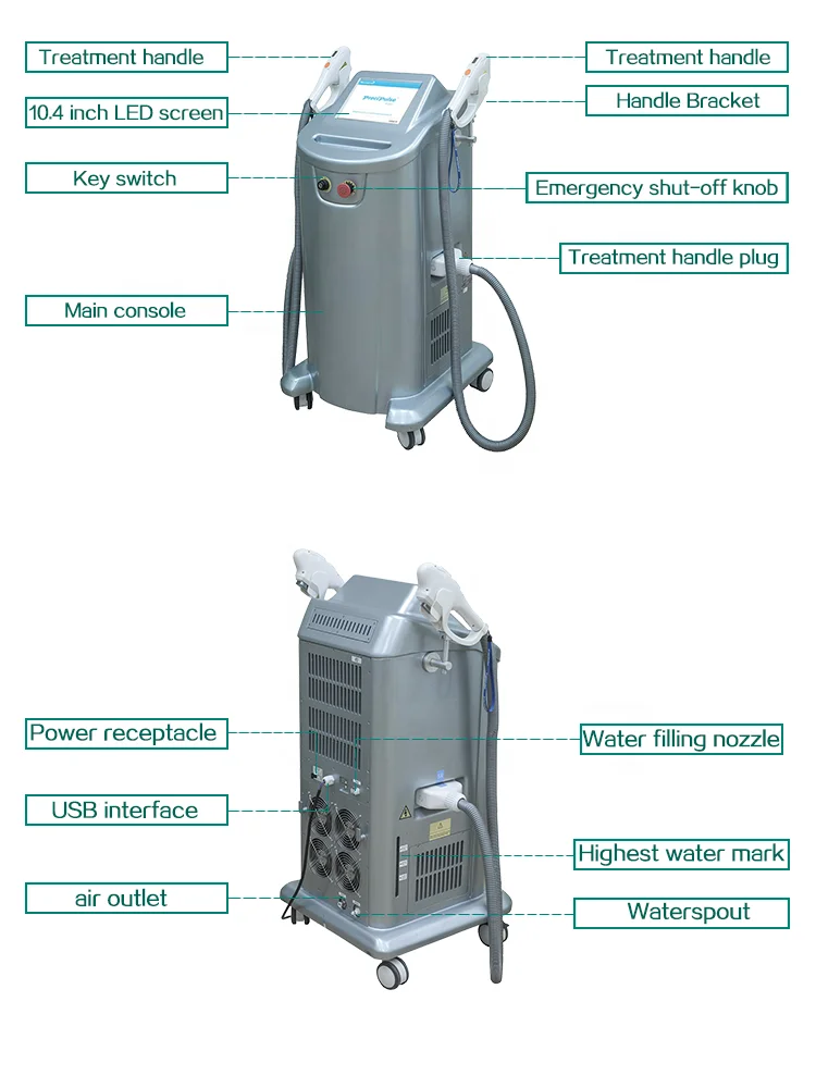 2023 New Desktop vertical ipl machine ipl rf laser hair removal spa beauty machine