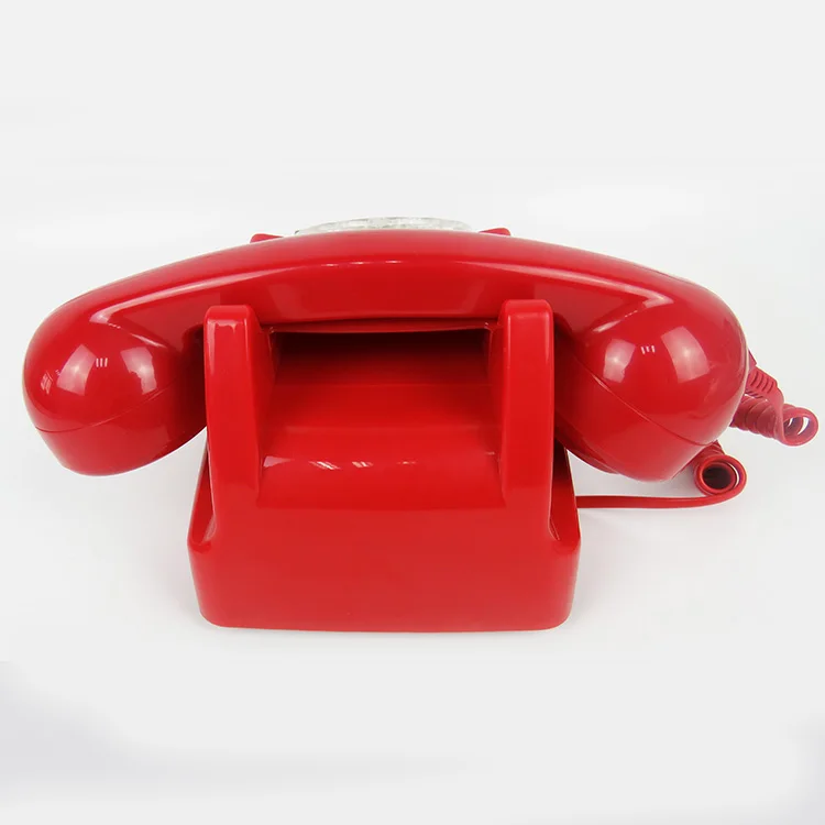 Hot Sale Professional Tower Price Retro Rotary Phone Red Antique Corded Telephone