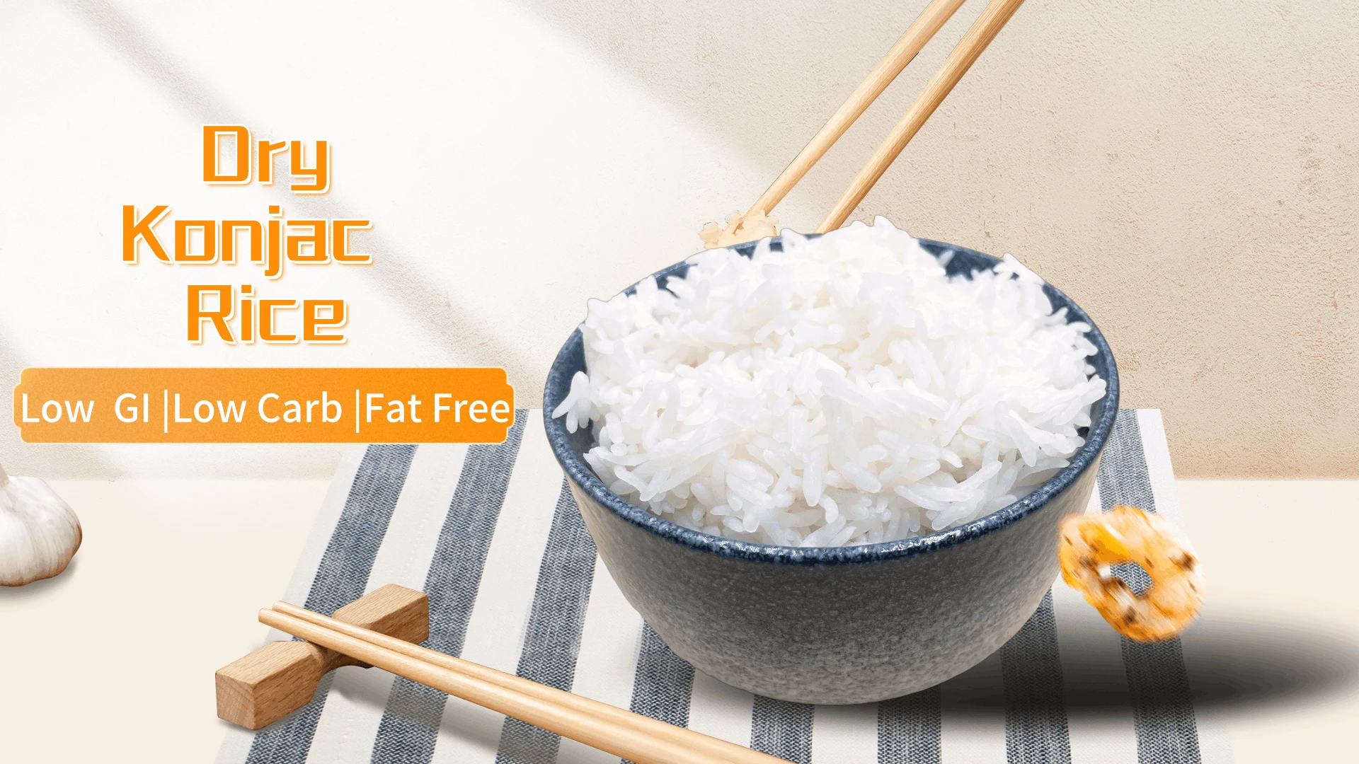 Healthy Instant Dried Shirataki Rice Low GI Fat Free Sugar Free