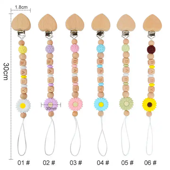 Daisy anti drop chain, large small daisy crochet yarn ball nipple chain
