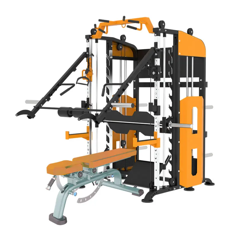 Smith Machine Squat Rack Fitness Comprehensive Training Device Sports Fitness Equipment Free Weight Stack Multi Home Gym Trainer