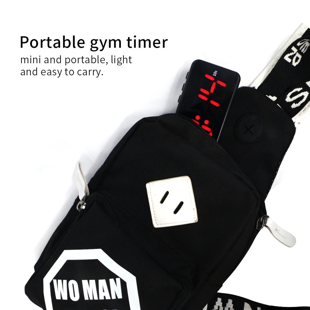 YIZHI Magnetic Desktop Wall Digital Countdown Timer Clock LED Sports Fitness Multi-functional Stopwatch Interval Timer
