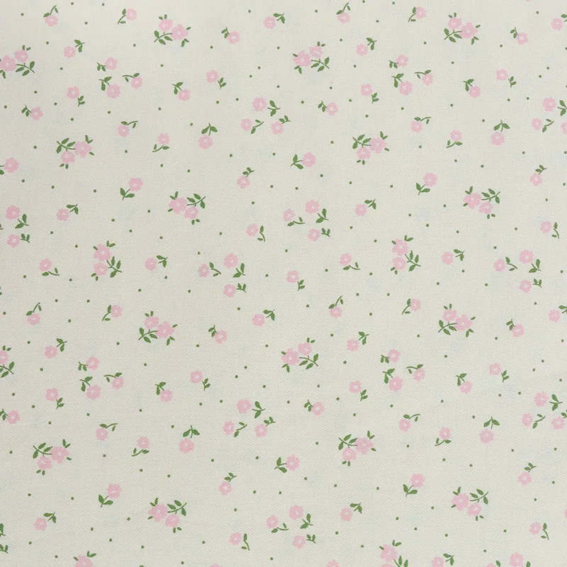 New Product Soft  Warm Print Cotton Twill Weave Children Clothes Women Pants Dress Shirt Material Floral Fabric