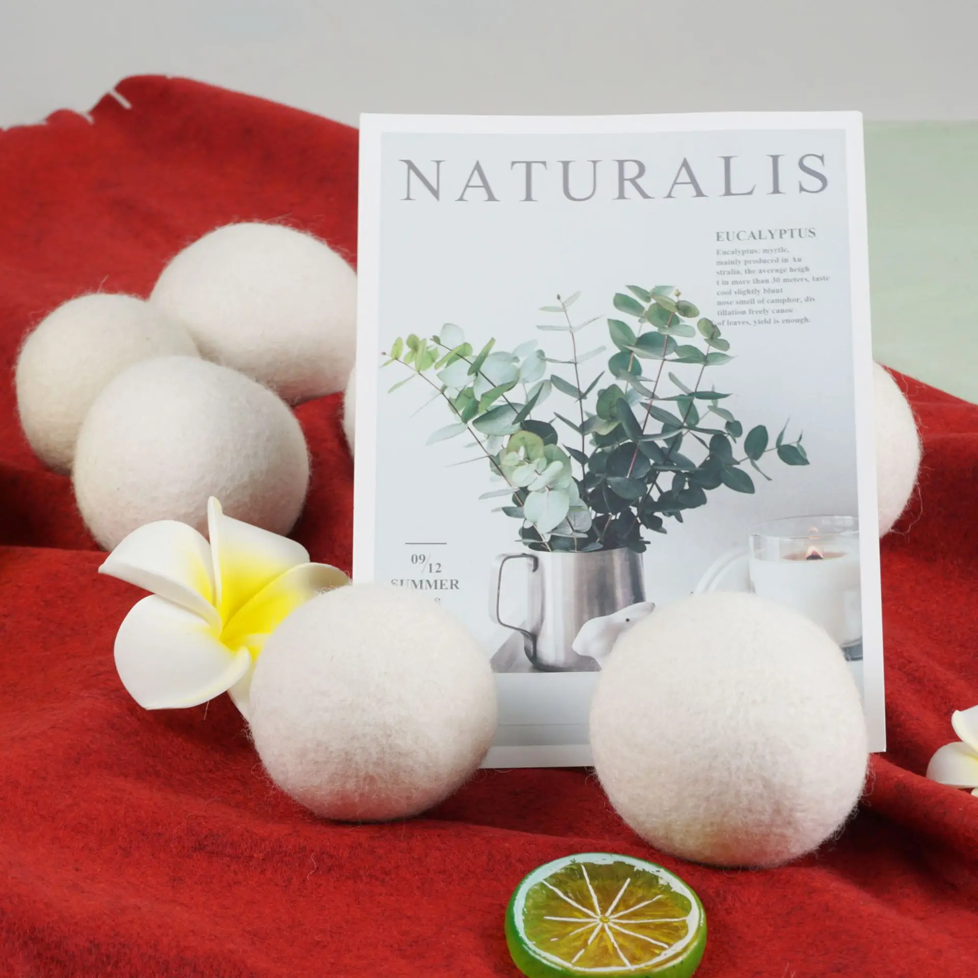 Wool ball washing machine drying ball absorbs water removes static electricity dehumidifies and prevents winding