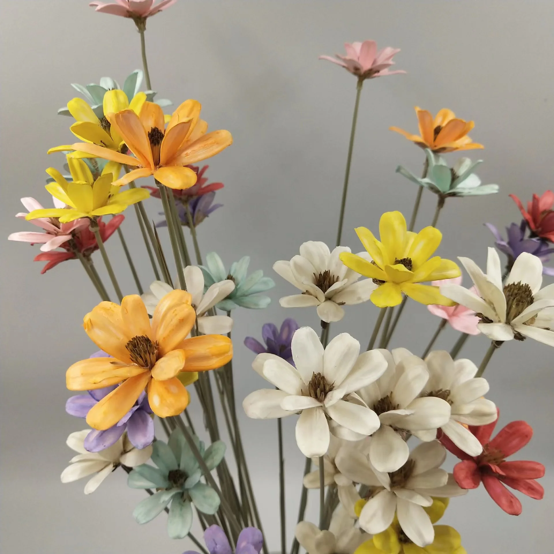 Factory Direct Wholesale Colorful handmade Melon seeds flower for Desktop decoration