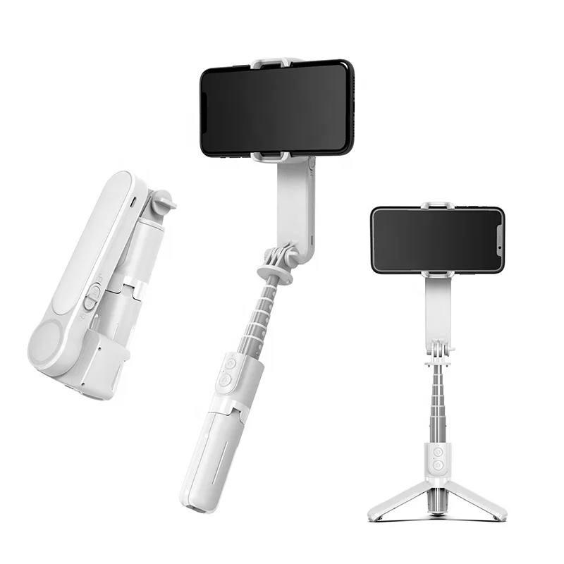 L09 Gimbal Stabilizer With Fill Light Telescopic Selfie Stick Video Shooting Tripod For Phone Smartphone IOS Android